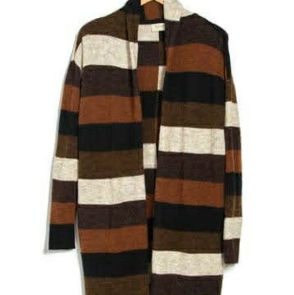 Colorblock stripe cardigan - Picture 2 of 4